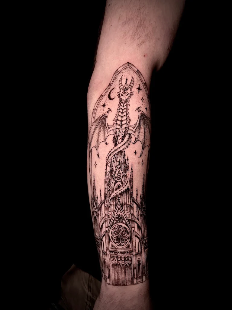 Tatuaj realizat de Adelina — detaliu din portofoliul Badass Tattoo Constanța