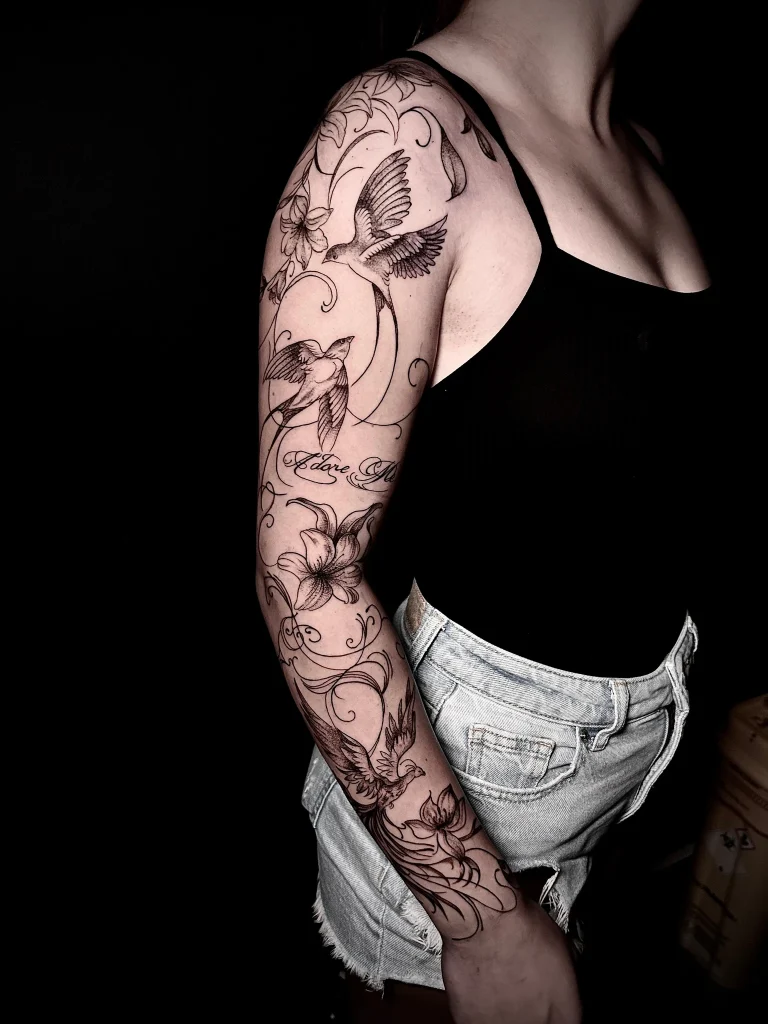 Tatuaj realizat de Adelina — detaliu din portofoliul Badass Tattoo Constanța