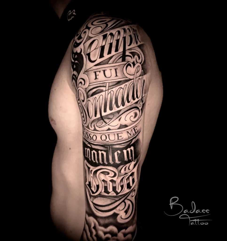 Tatuaj realizat de Samir — Lettering pe braț